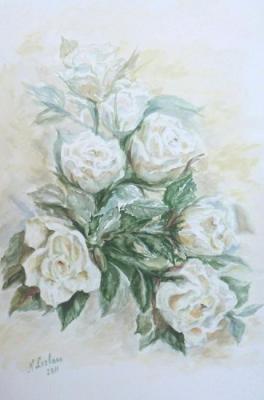 White roses. Lizlova Natalija