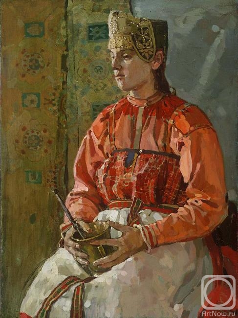 Dolgaya Olga. Girl in a kokoshnik