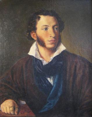 Portrait of Alexander Pushkin. opy of B.Tropinin
