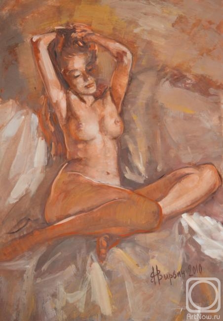 Vyrvich Valentin. Naked in a beam of light