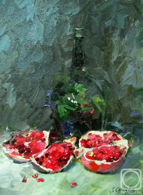 Suhova Lubov. Still life with pomegranate