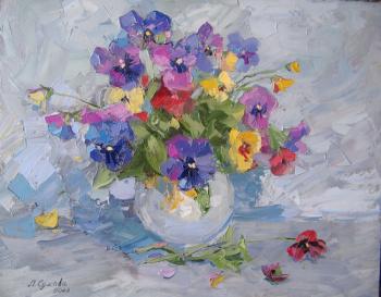 Bouquet of pansies (etude). Suhova Lubov