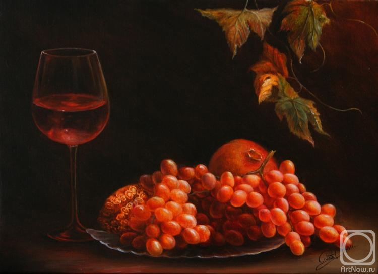 Lobanov Roman. Still life with grape