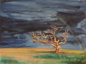 435 (Lonely tree in a thunderstorm). Lukaneva Larissa