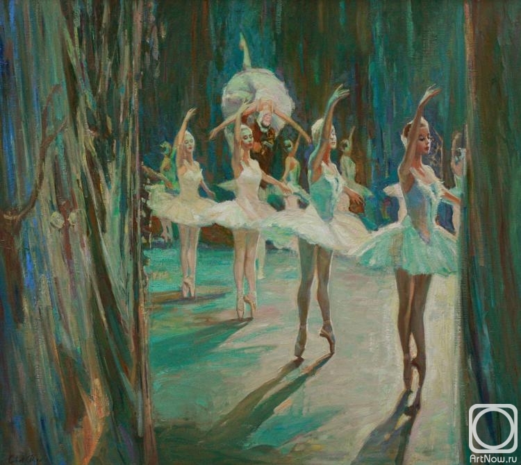 Gibet Alisa. Odette and the Swans (ballet Swan Lake)