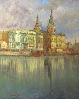 City Pond. St. Catherine's Cathedral. Ekaterinburg. XIX century. Romanov Vladimir