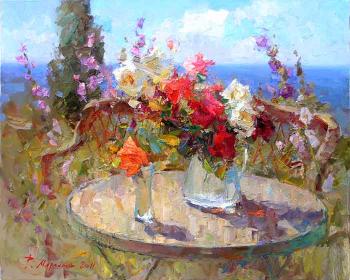 Stillife with roses. Marmanov Roman