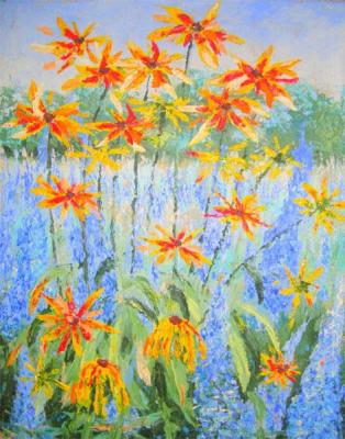 Rudbeckia and lupines. 2008 (And In 2008). Naddachin Sergey