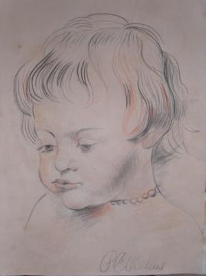 Copy of the sketch by P.P. Rubens "Portrait of the Son of Nicholas". Medvedeva Maria