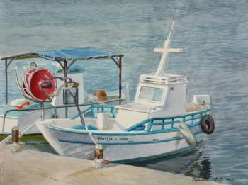 Cyprus. Fishing boats on paphos marina