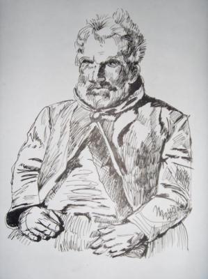 Copy of V.D. Polenov's sketch "The Norman Fisherman". Medvedeva Maria