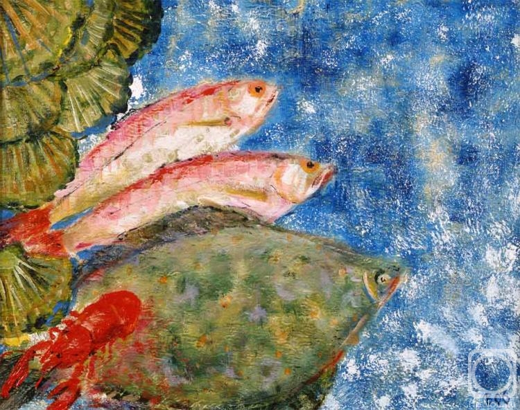 Volkhonskaya Liudmila. Still life with fish