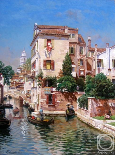 Gaifullin Airat. Copy from rubens Santoro's painting The Venice Canal