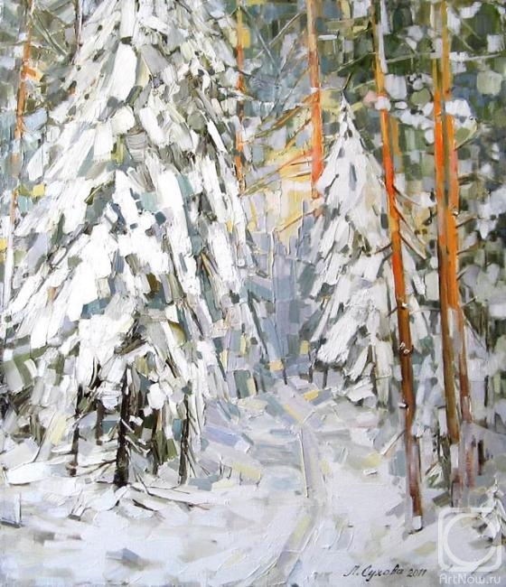 Suhova Lubov. Winter in the forest