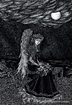 Angel with lilies. Strekova Irina