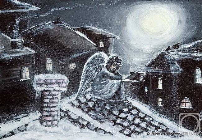 Strekova Irina. Winter night and angel