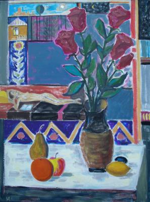 Still-life with colors and fruit. Chasovskih Anatoliy