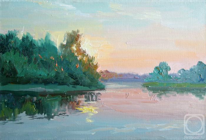 Evdokimov Alexey. Sunset on the lake