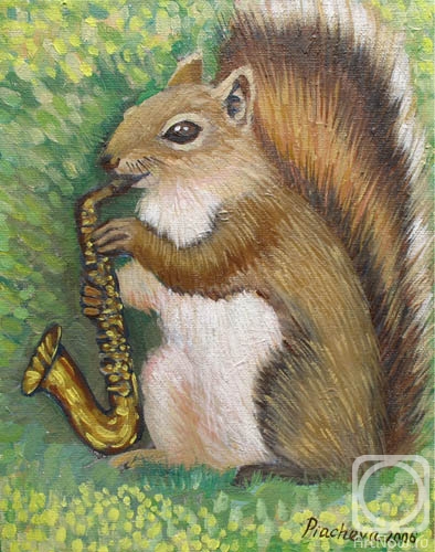 Piacheva Natalia. Squirrel Saxophone