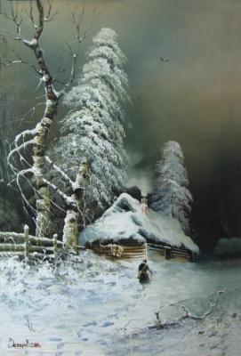 Landscape with a hut. Zaharov Mihail