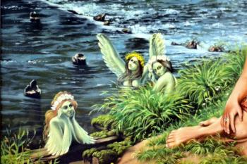 Mermaids - bird-eaters (fragment of the painting "Seer - let him see!") (Bird Eaters). Chernickov Vladimir