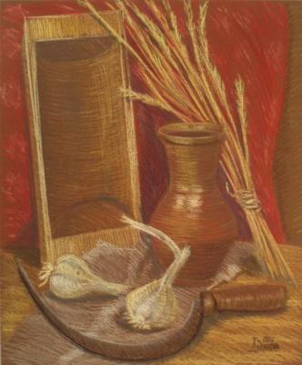 Still Life with Reaping-hook and Plant Ears. Lukaneva Larissa