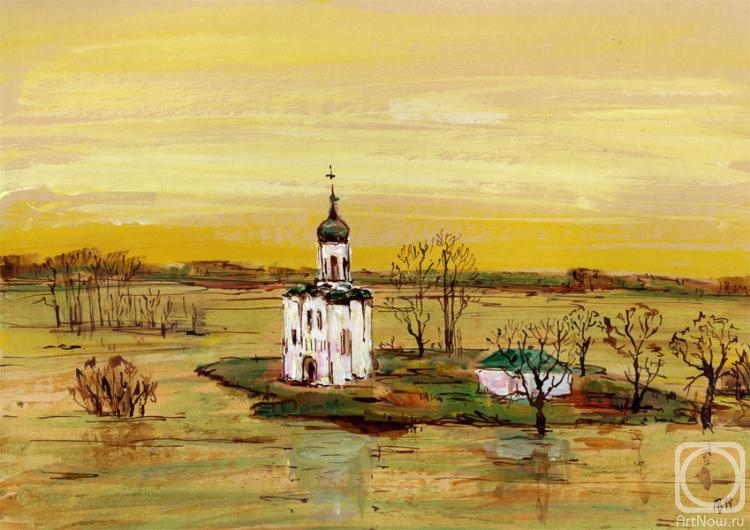 Volkhonskaya Liudmila. Flood on the Nerl