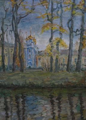 View from the Alexander Park to Catherine Palace in Tsarskoe Selo. Korolev Leonid