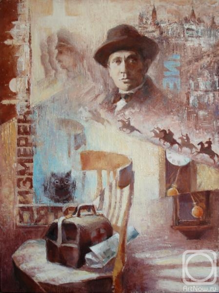 В литературе вся моя жизнь... М. Булгаков» картина Рославской Ирины маслом  на холсте — купить на ArtNow.ru