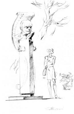 Landscape sculpture. Dvorzhetsky. Sketch9/96