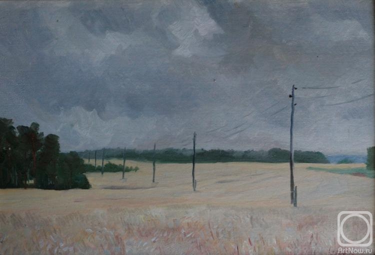 Klenov Valeriy. Telegraph poles in the field