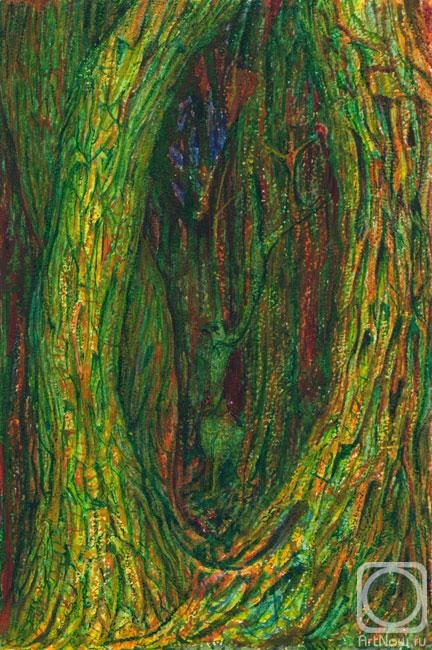 Dementiev Alexandr. Strange green deer