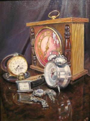 Still-life with the clock. Vankhonen Alexey