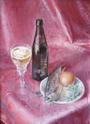 Still-life with beer (Still-Life With Food). Vankhonen Alexey