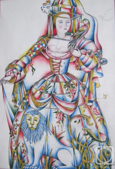 Fedorova Nina. Lady with a Lion