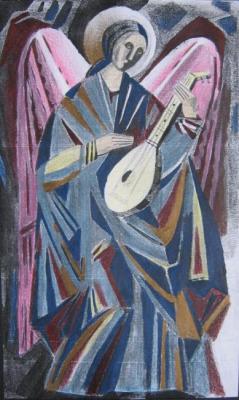 Angel with musical instrument. Fedorova Nina