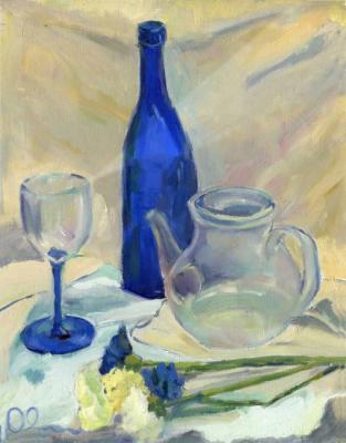 Still Life With Blue Carnations