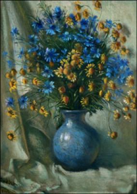 Cornflowers and daisies. Ivanov Aleksandr