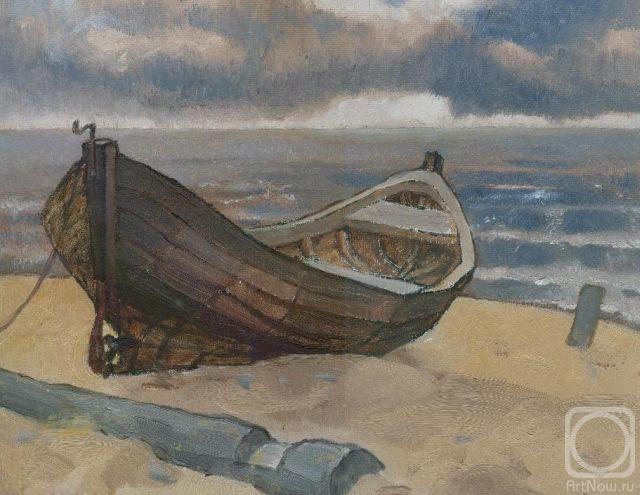 Zhdanov Alexander. A boat on sand dune near White Sea