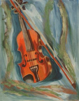 459 (Still Life with Violin). Lukaneva Larissa