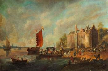 Peter van de Velde. Castle on the shore
