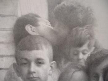 Housewarming 1965. Self with dead relatives (detail)