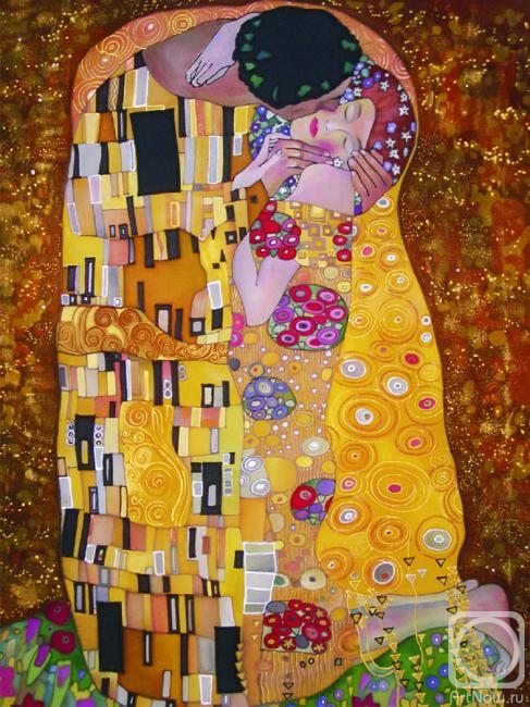 Davydova Lyudmila. Based on the painting by G.Klimt "Kiss"