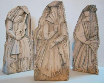 Three female figures. Fedorova Nina