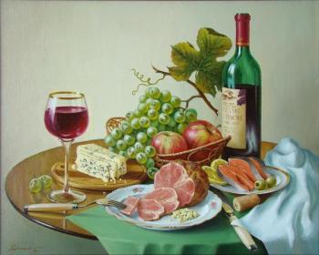 Still life with wine. Kharchenko Ivan