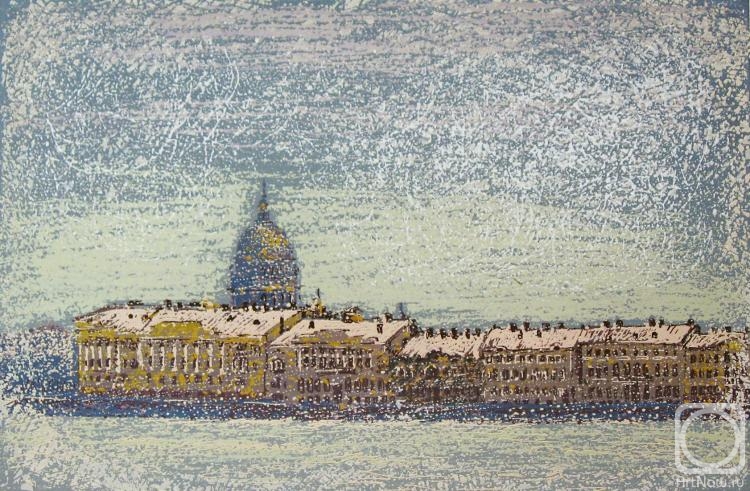 Tomarev Nikolay. Snowstorm. Neva. Peter