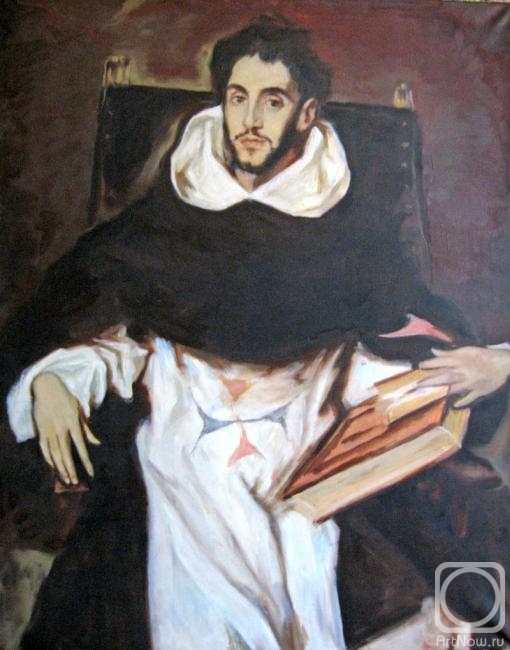 Belyakova Evgenia. Copy. El Greco "Portrait of the Monk Ortensio Paravisino"