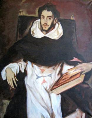 Copy. El Greco "Portrait of the Monk Ortensio Paravisino". Belyakova Evgenia