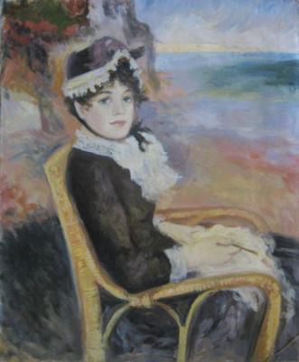 Copy. Renoir "Girl by the sea". Belyakova Evgenia