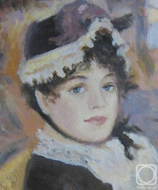 Belyakova Evgenia. Fragment of a copy. Renoir "Girl by the sea"